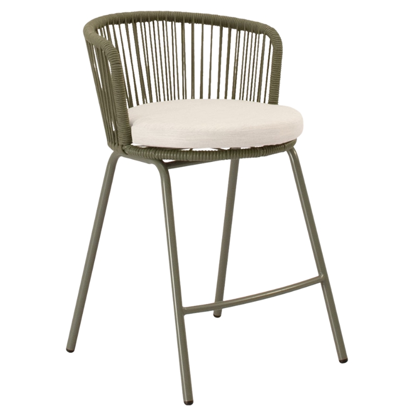 Somcasa Zelená kovová barová židle Pierre 64,5 cm