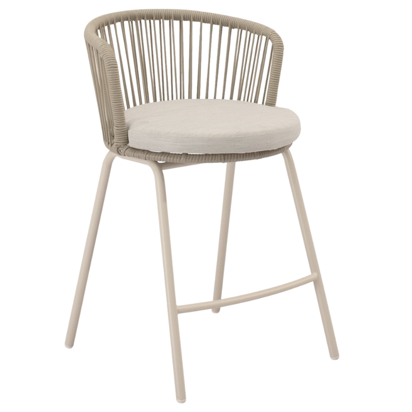 Somcasa Béžová kovová barová židle Pierre 64,5 cm