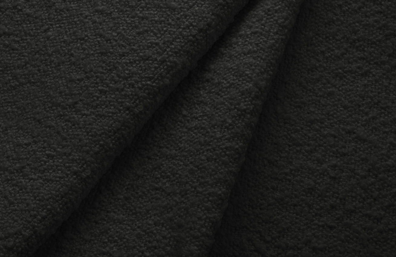 Cosmopolitan Design Černá bouclé lenoška Vienna 170 cm, levá