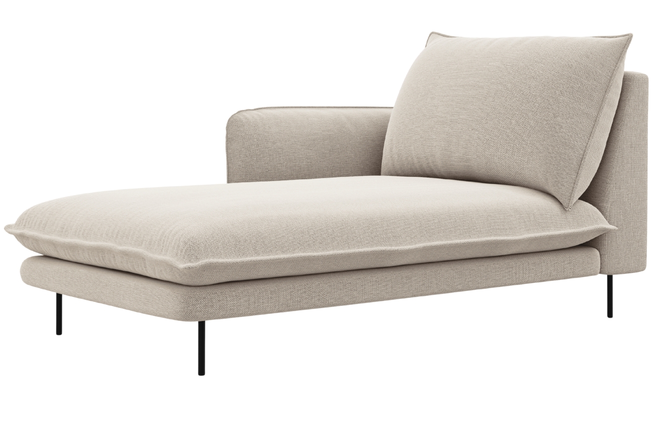 Cosmopolitan Design Světle béžová čalouněná lenoška Vienna 170 cm, levá
