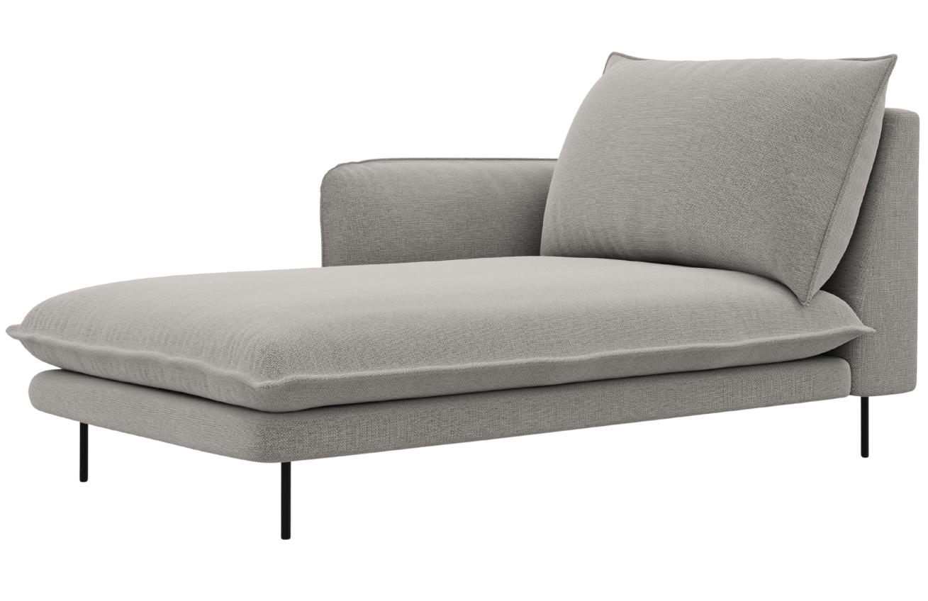 Cosmopolitan Design Světle šedá čalouněná lenoška Vienna 170 cm, levá