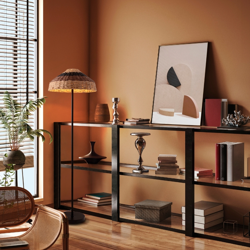 Nova Luce Ratanová stojací lampa Caro 147,5 cm