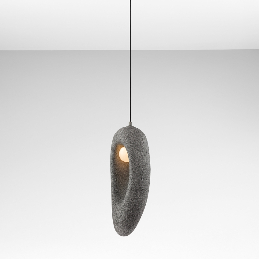 Nova Luce Šedé závěsné světlo Tempus 18 cm