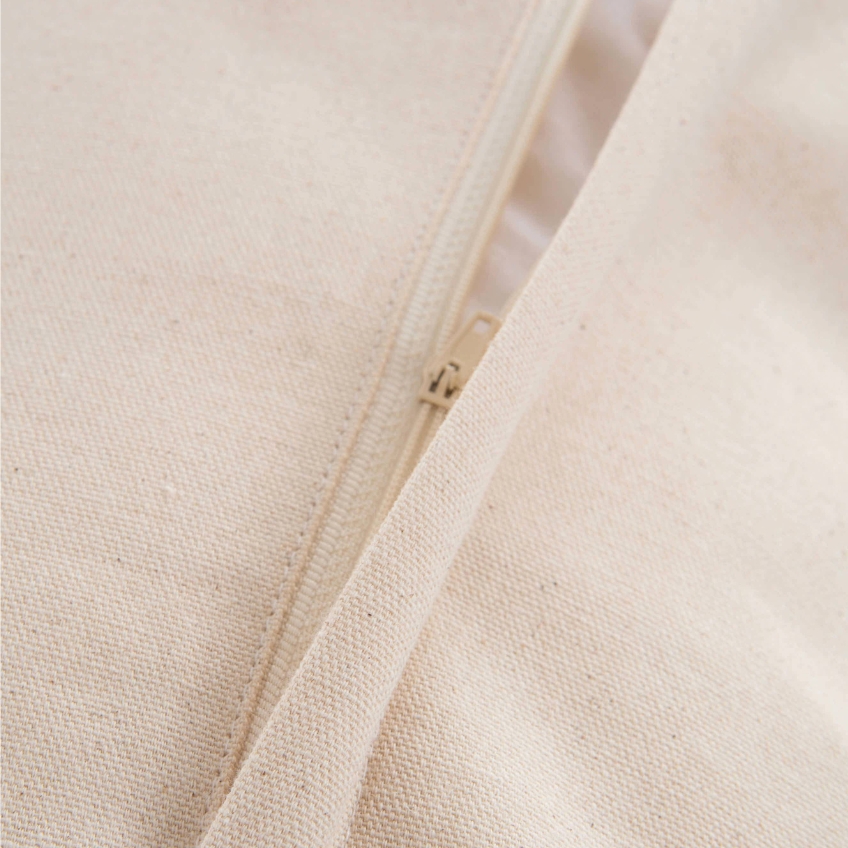 Jotex Béžovo-černý bavlněný povlak na polštář ZORA 40 x 60 cm