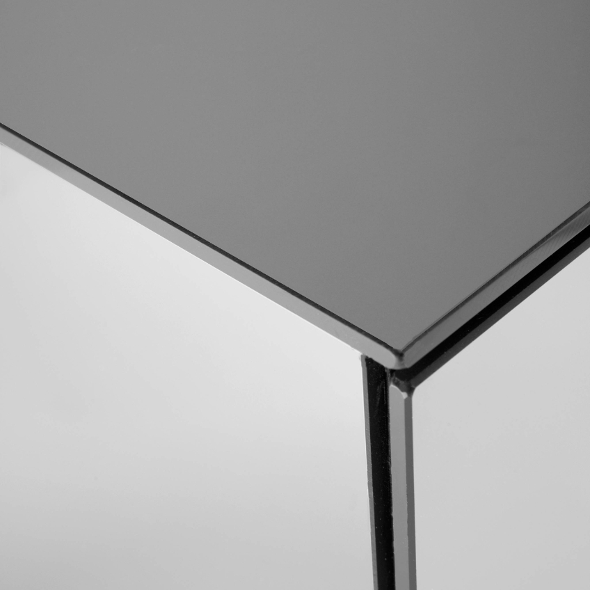 Jotex Stříbrný zrcadlový závěsný noční stolek MIRRE 37 x 35 cm