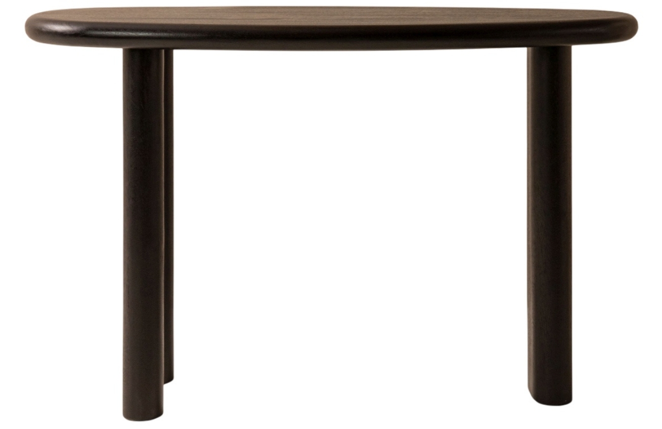 Micadoni Černý dřevěný toaletní stolek Aita 120 x 50 cm