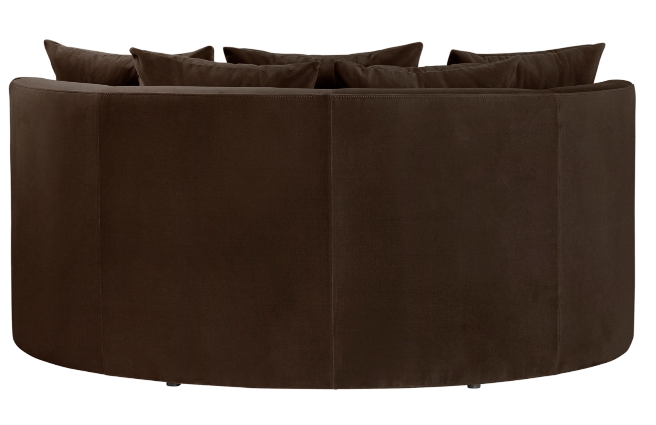 Jotex Hnědá sametová pohovka WYOMING 160 cm