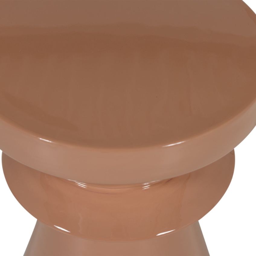 WOOOD Růžový kovový odkládací stolek Fedde 30 cm