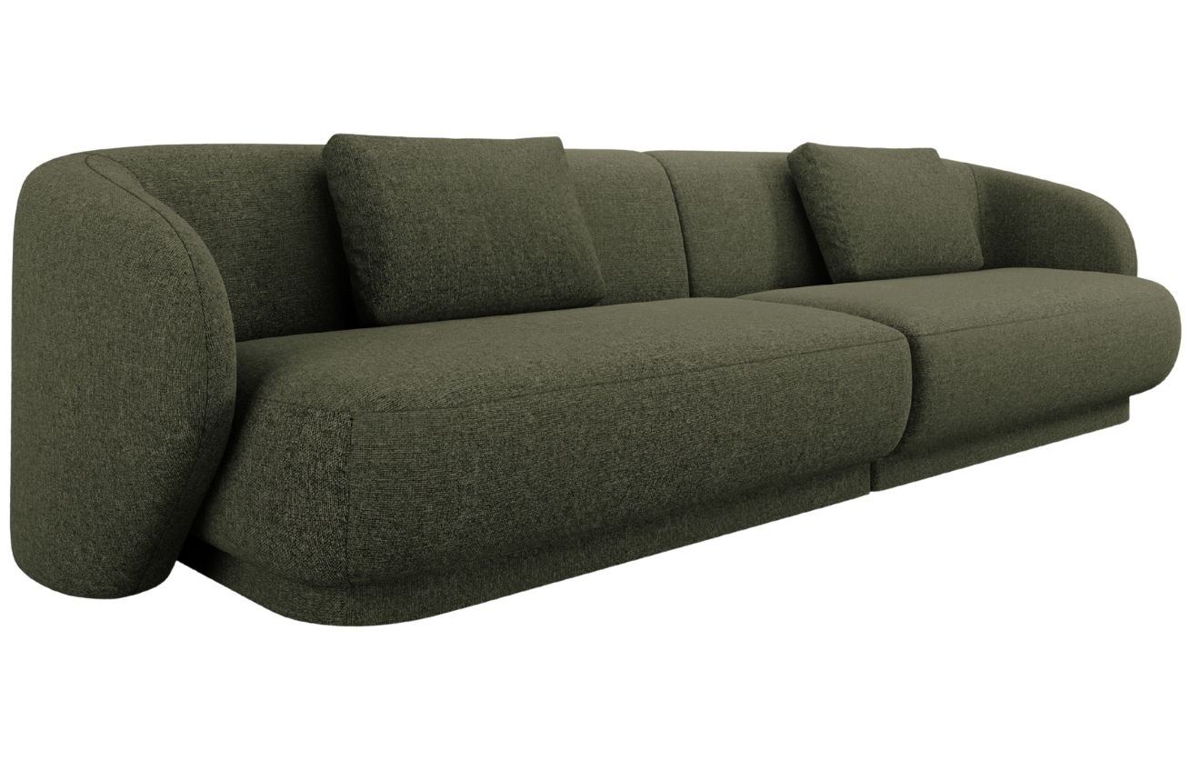 Cosmopolitan Design Zelená čalouněná čtyřmístná pohovka Camden 304 cm