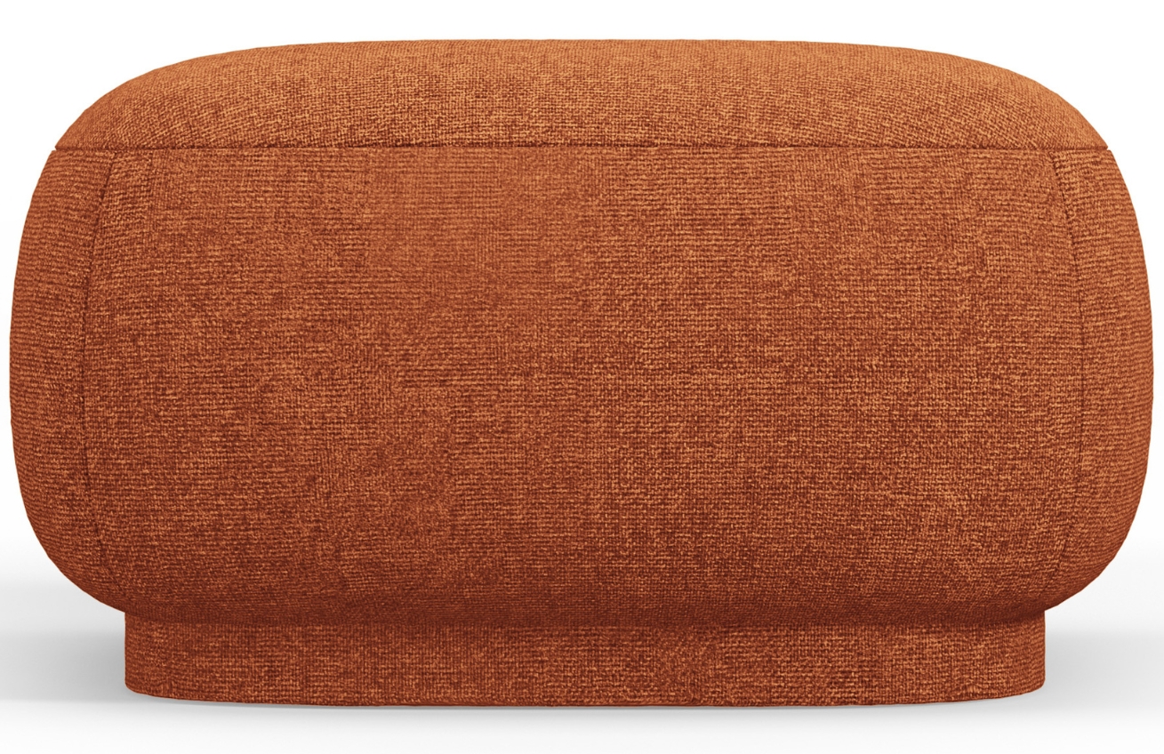 Cosmopolitan Design Terakotově oranžová čalouněná podnožka Camden 65 x 65 cm