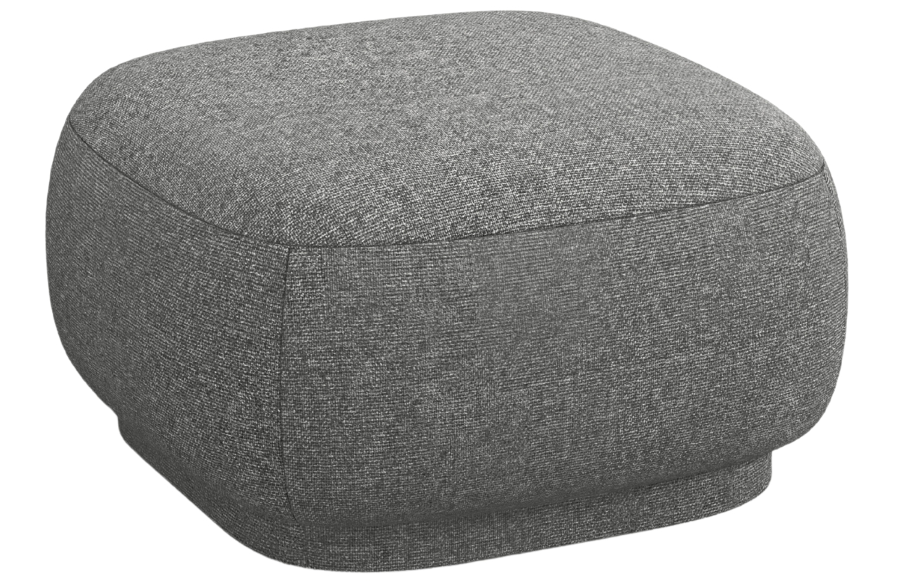 Cosmopolitan Design &Scaron;ed&aacute; čalouněn&aacute; podnožka Camden 65 x 65 cm