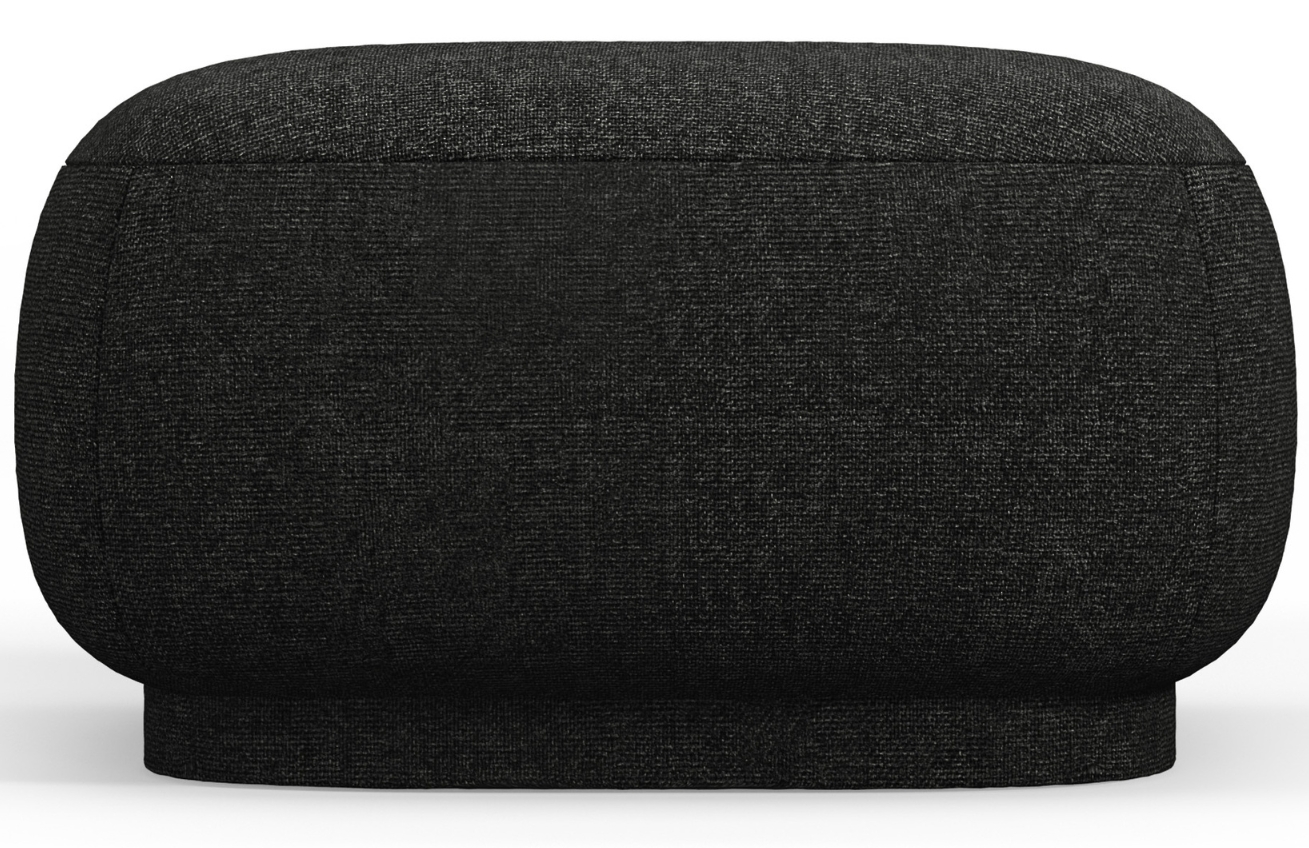 Cosmopolitan Design Čern&aacute; čalouněn&aacute; podnožka Camden 65 x 65 cm