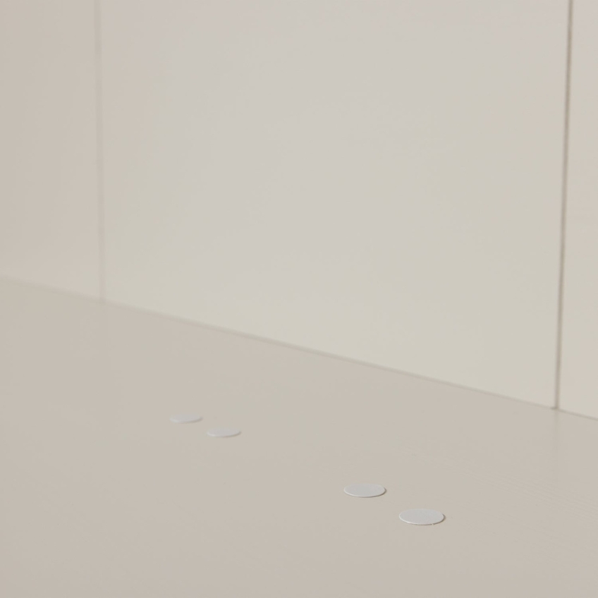 WOOOD Světle šedá dřevěná TV stěna Meggy 215 x 160 cm