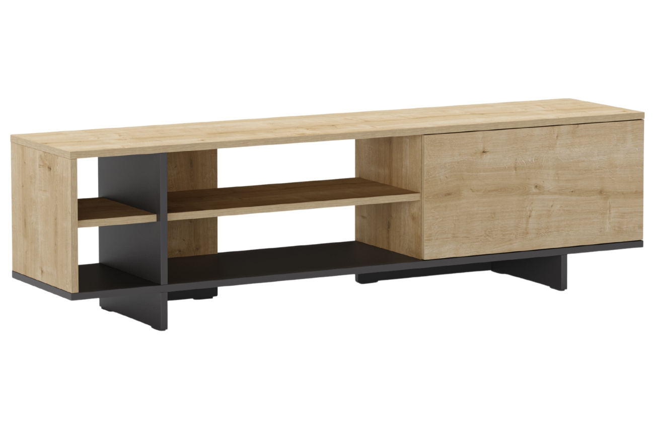 Marckeric TV stolek Cequoia 160 x 35,5 cm s dubovým dekorem