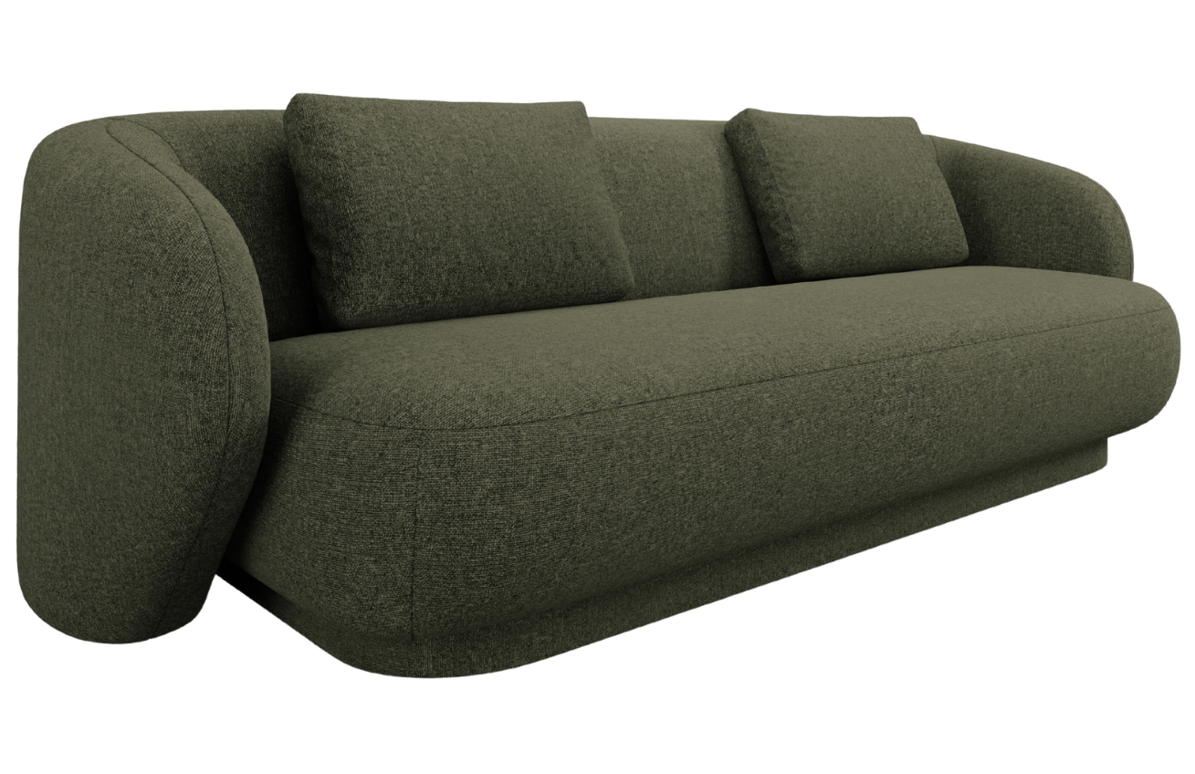 Cosmopolitan Design Zelen&aacute; čalouněn&aacute; trojm&iacute;stn&aacute; pohovka Camden 204 cm