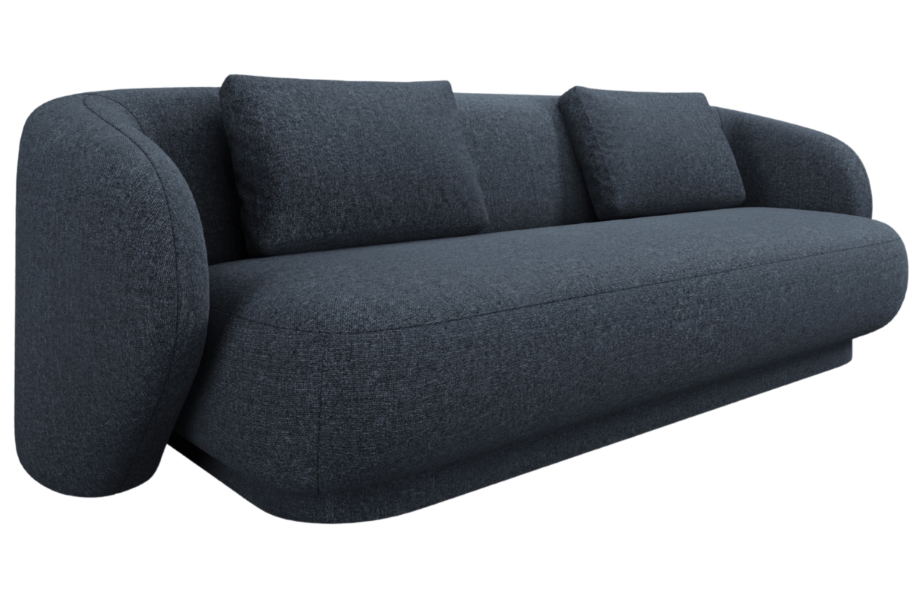 Cosmopolitan Design Modr&aacute; čalouněn&aacute; trojm&iacute;stn&aacute; pohovka Camden 204 cm