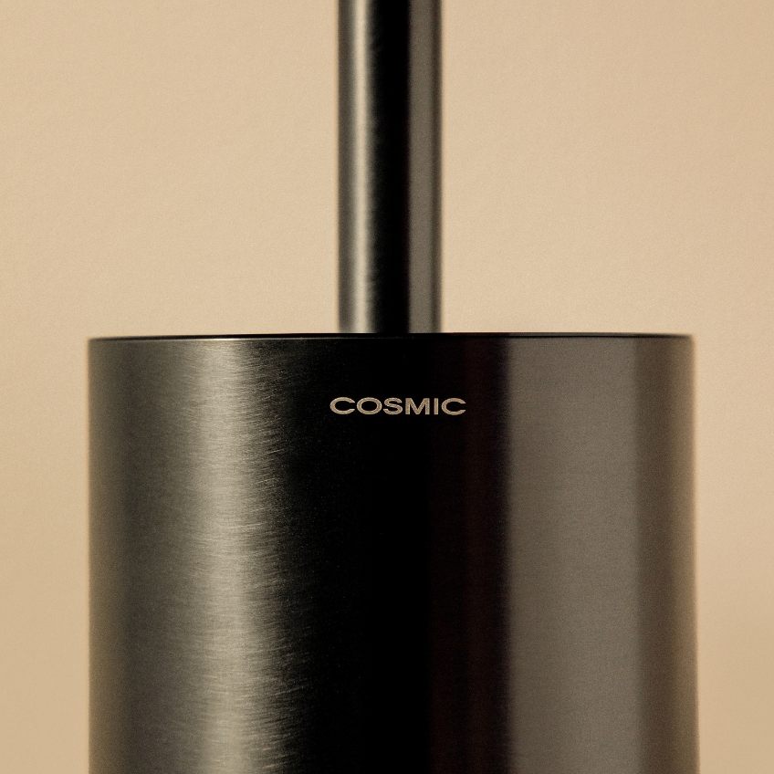 Cosmic Černá kovová nástěnná WC štětka Architect SP