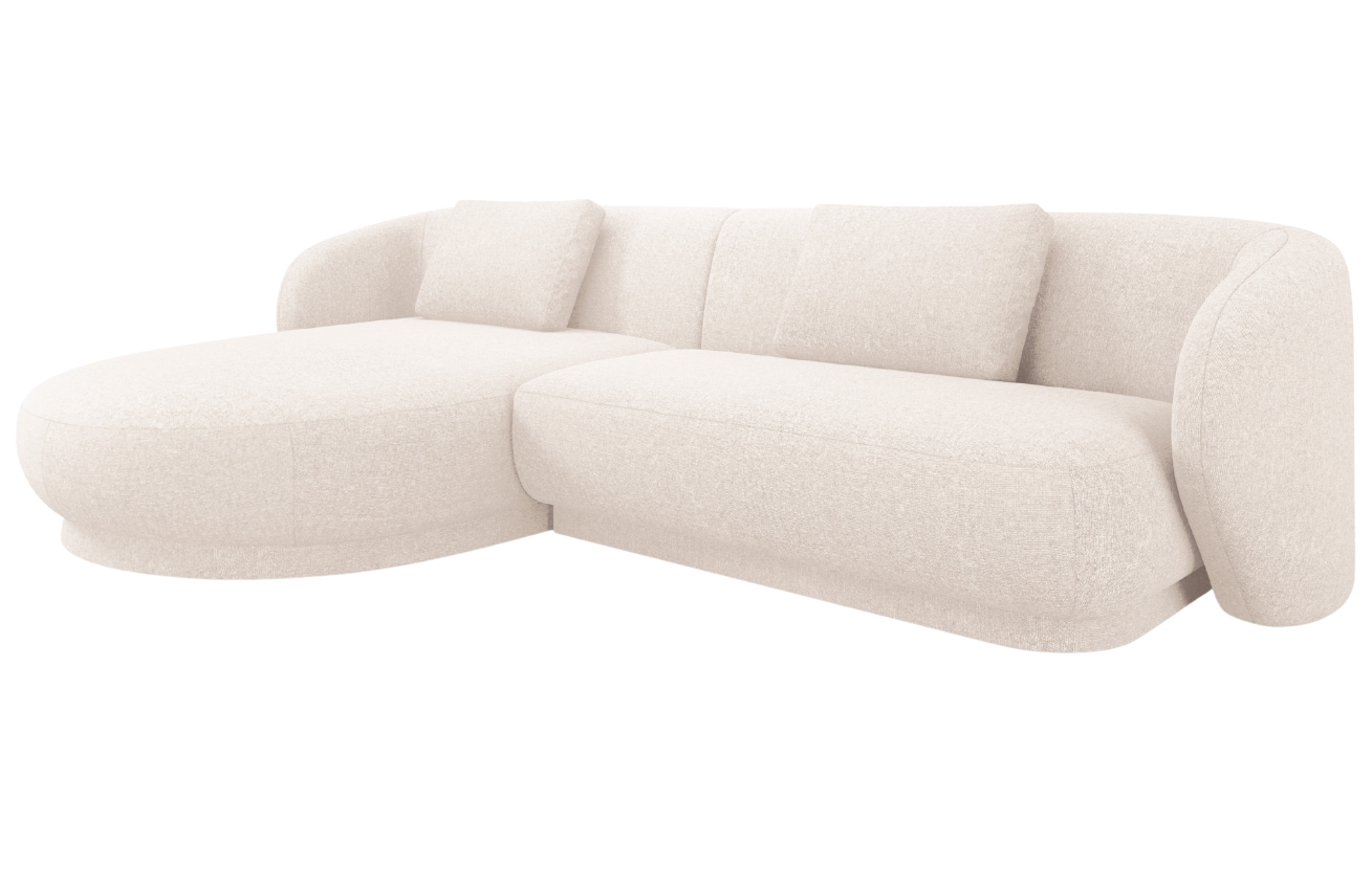 Cosmopolitan Design Světle béžová čalouněná rohová pohovka Camden 289 cm, levá