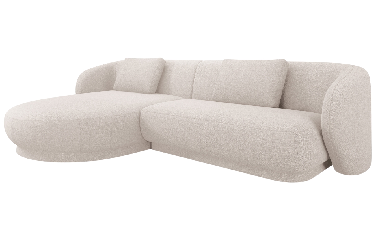 Cosmopolitan Design Béžová čalouněná rohová pohovka Camden 289 cm, levá