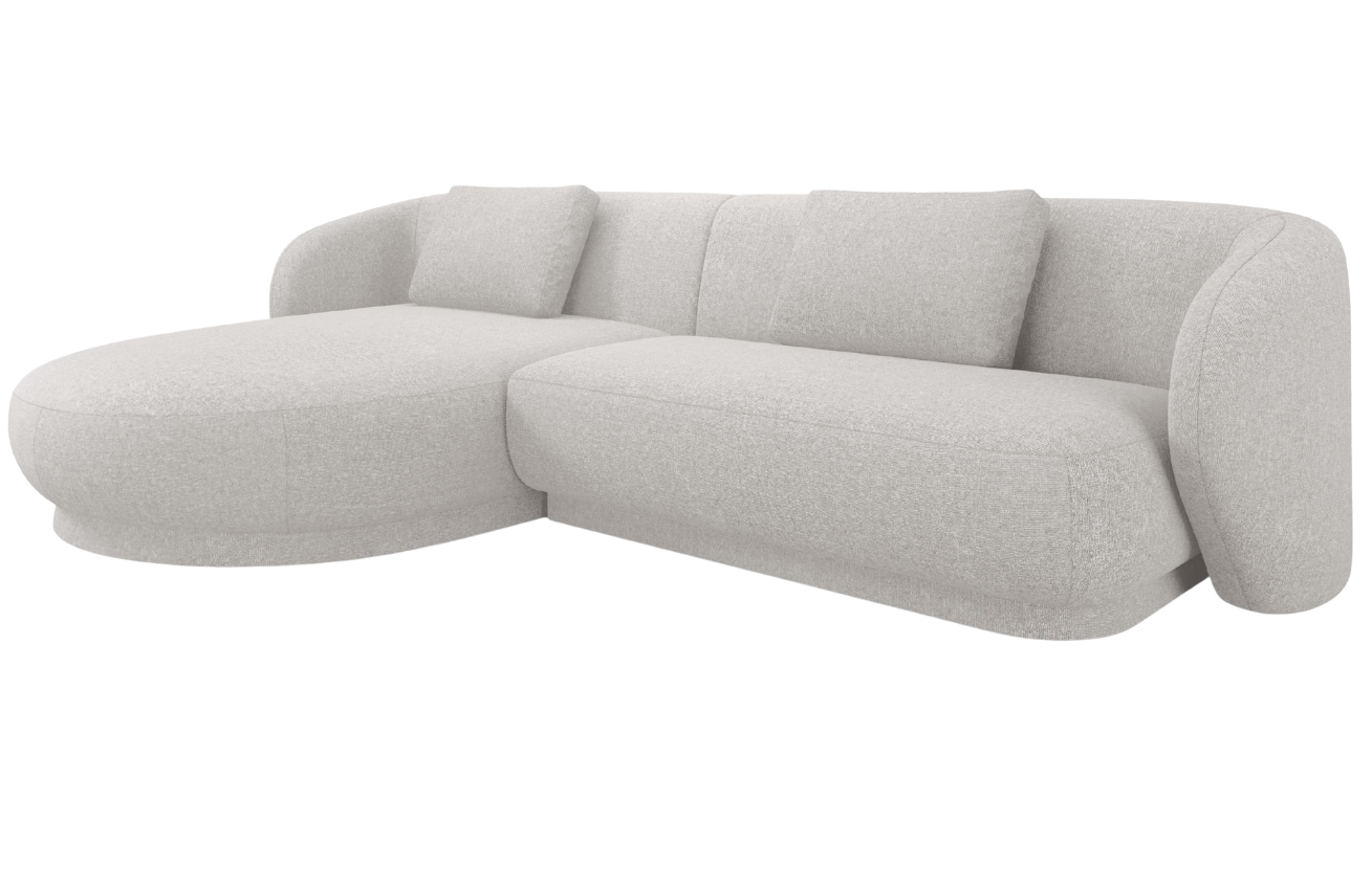 Cosmopolitan Design Světle šedá čalouněná rohová pohovka Camden 289 cm, levá