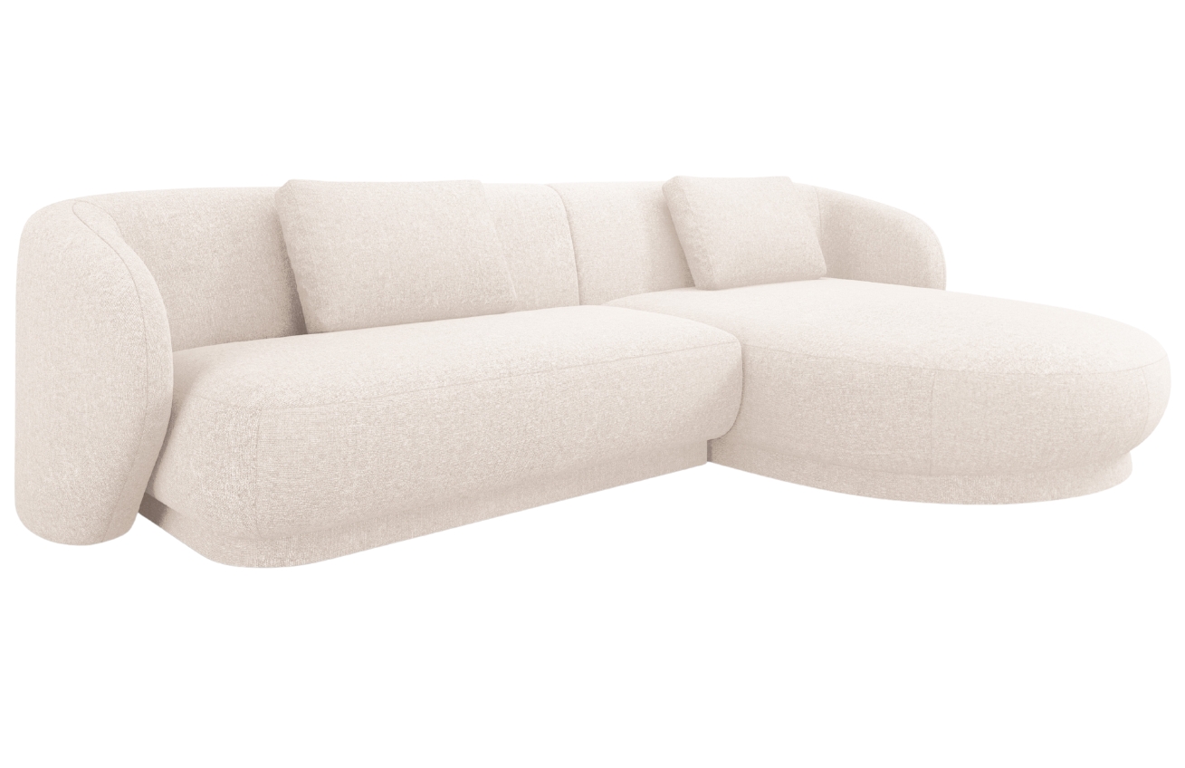 Cosmopolitan Design Světle béžová čalouněná rohová pohovka Camden 289 cm, pravá