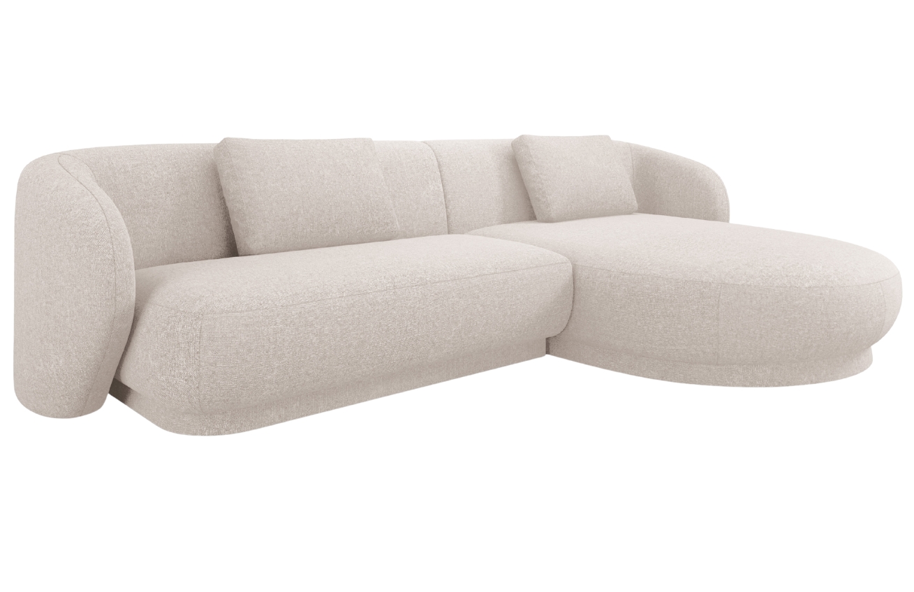 Cosmopolitan Design Béžová čalouněná rohová pohovka Camden 289 cm, pravá