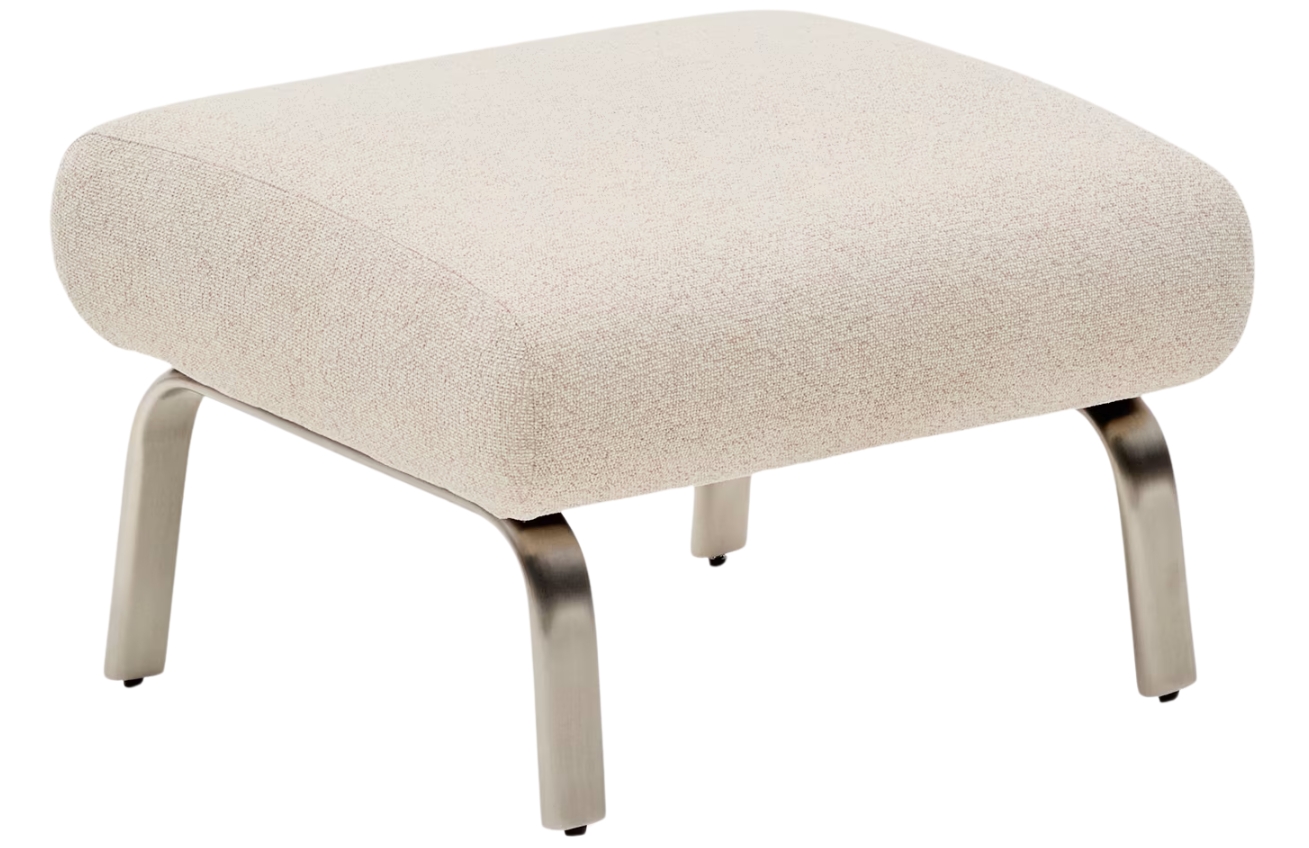Kave Home Béžová čalouněná podnožka Amsen 68 x 55 cm