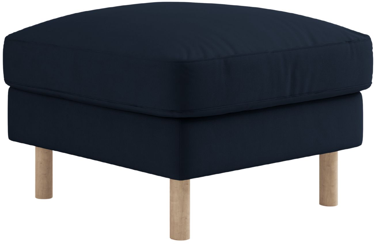 Micadoni Tmavě modrá sametová podnožka Eden 64 x 64 cm