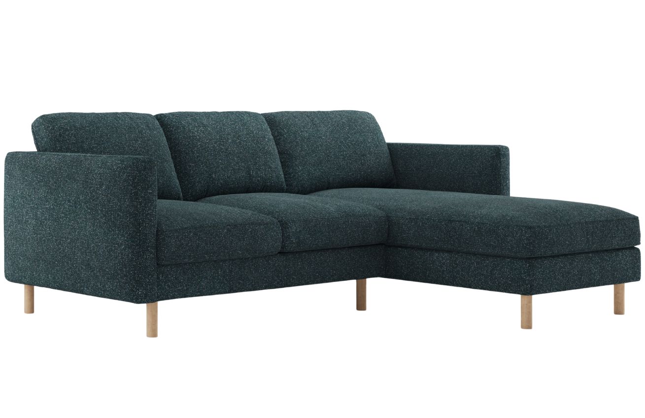 Micadoni Modr&aacute; rohov&aacute; pohovka Eden 223 cm, prav&aacute;