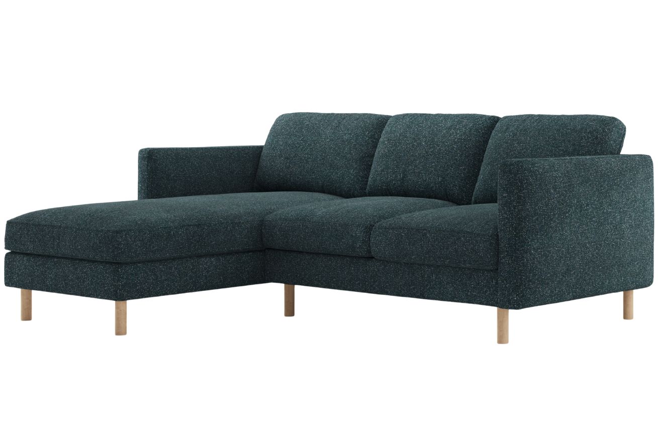 Micadoni Modr&aacute; rohov&aacute; pohovka Eden 250 cm, lev&aacute;