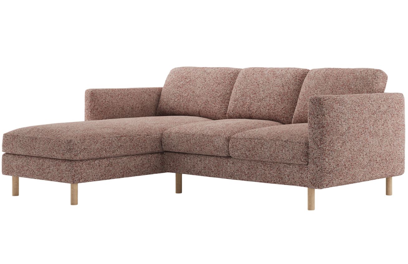 Micadoni Růžov&aacute; rohov&aacute; pohovka Eden 250 cm, lev&aacute;