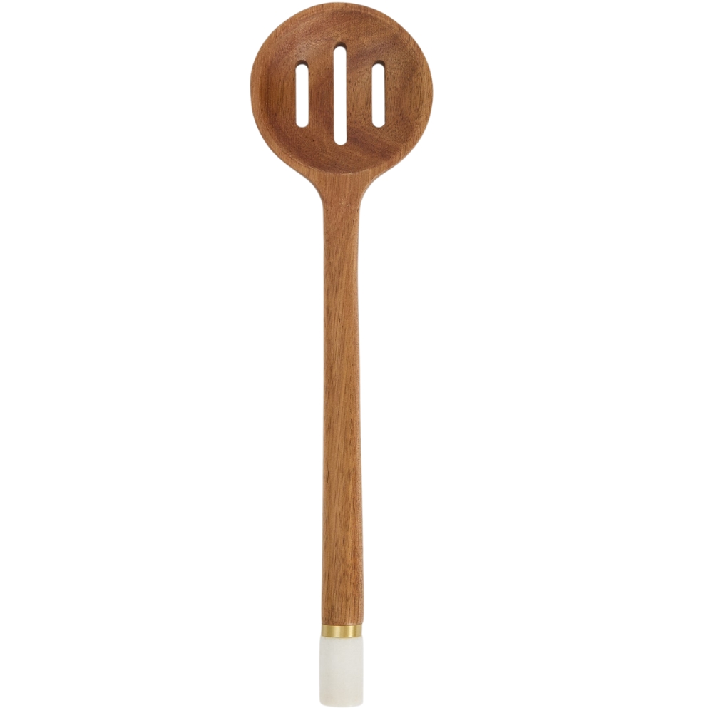 Kave Home Dřevěn&aacute; sal&aacute;tov&aacute; lž&iacute;ce Nover s otvory