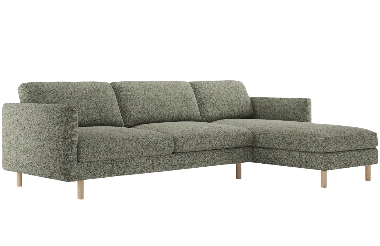 Micadoni Zelen&aacute; rohov&aacute; pohovka Eden 286 cm, prav&aacute;