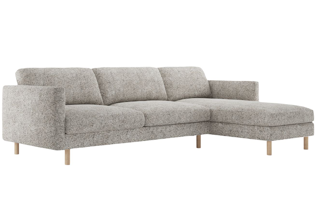 Micadoni B&eacute;žovo&scaron;ed&aacute; rohov&aacute; pohovka Eden 286 cm, prav&aacute;