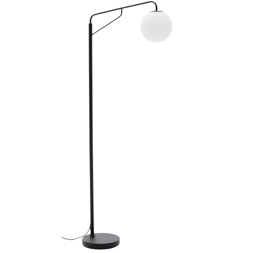 Kave Home Čern&aacute; kovov&aacute; stojac&iacute; lampa Eilo 164 cm