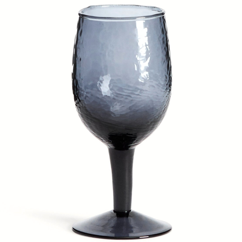 Kave Home Modr&aacute; sklenice na v&iacute;no Sileia