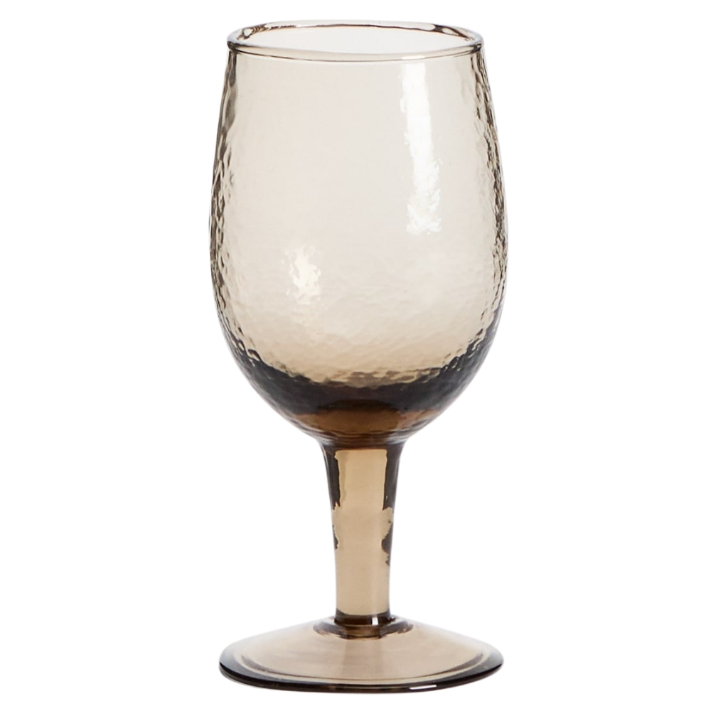 Kave Home Hněd&aacute; sklenice na v&iacute;no Sileia