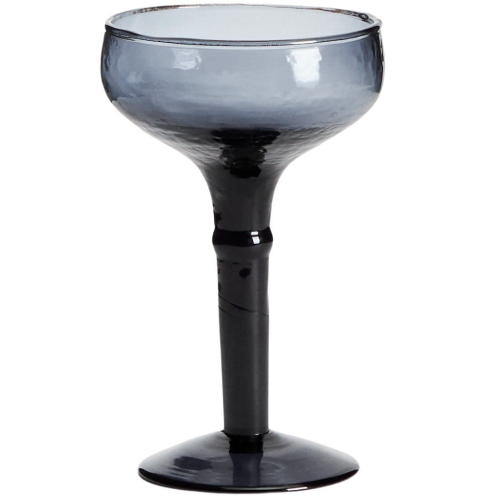 Kave Home Modr&aacute; sklenice na v&iacute;no Vinea