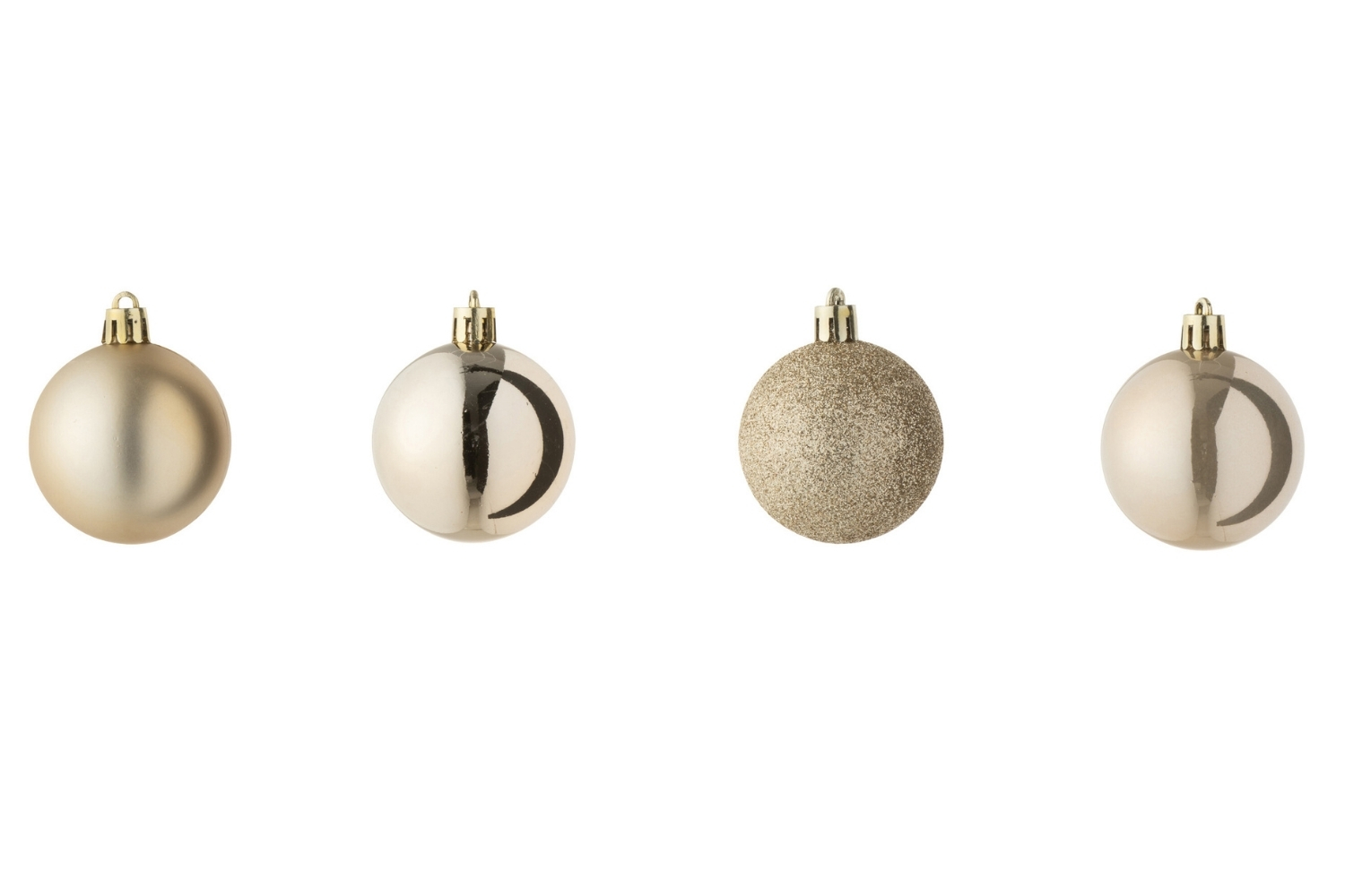 J-line Zlaté plastové vánoční ozdoby Sparkle 10 cm, 40 ks