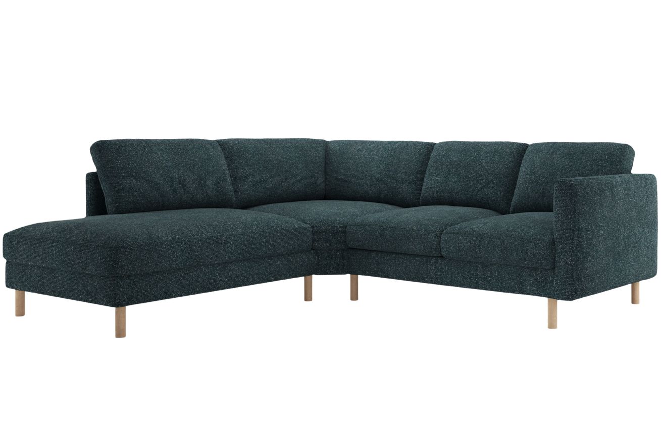 Micadoni Modr&aacute; rohov&aacute; pohovka Eden 267 cm, lev&aacute;