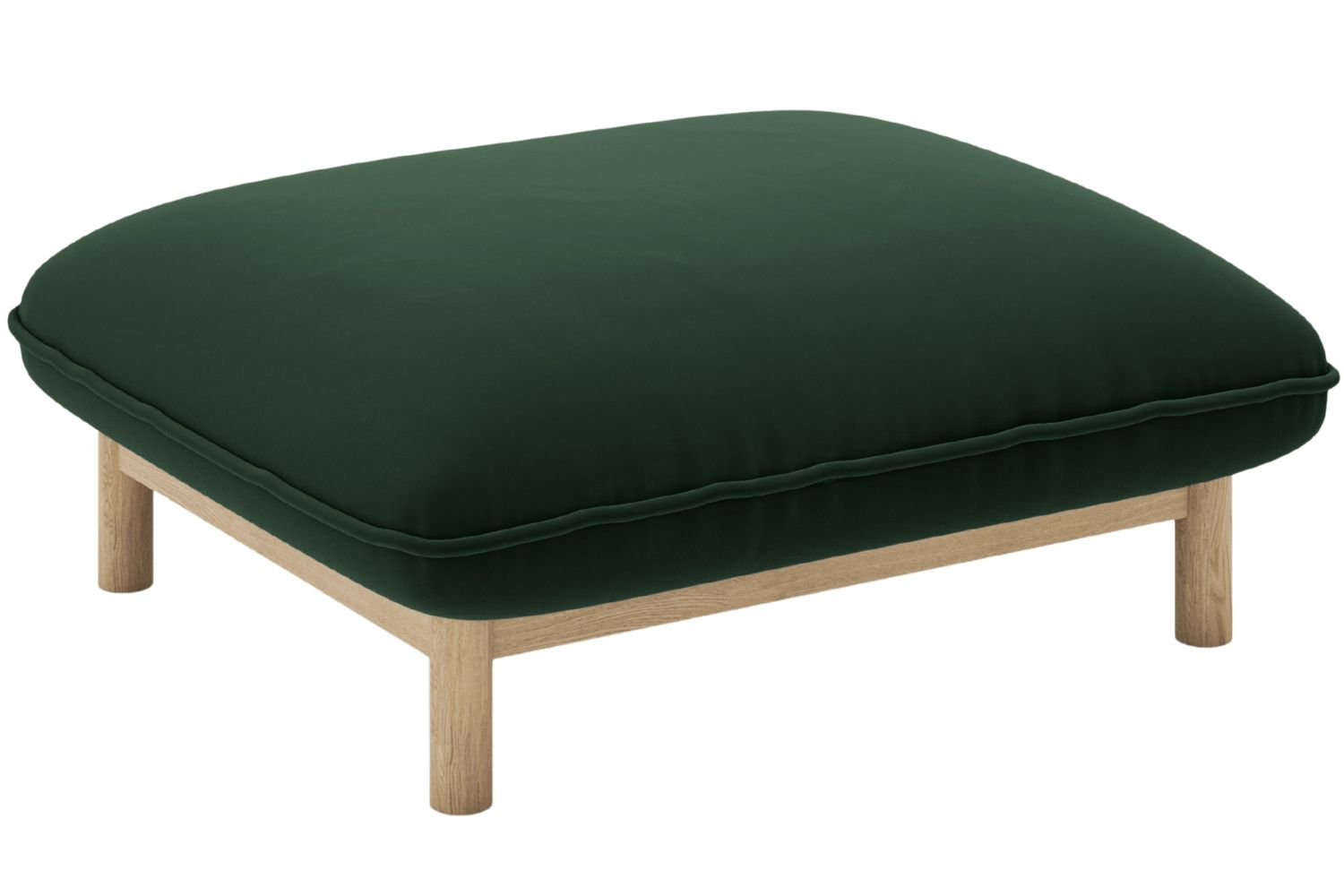 Micadoni Lahvově zelená sametová podnožka Ada 80 x 65 cm