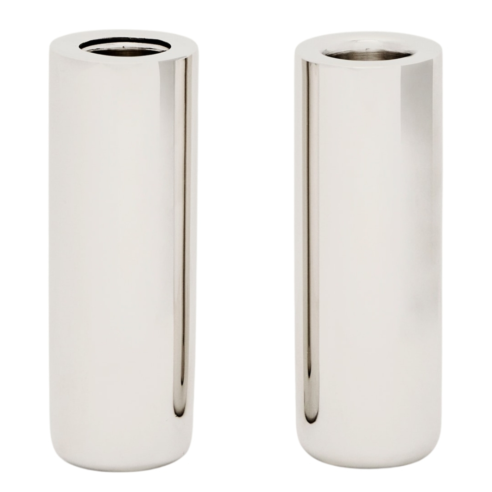 Kave Home Set dvou nerezov&yacute;ch sv&iacute;cnů Nirela 11 cm