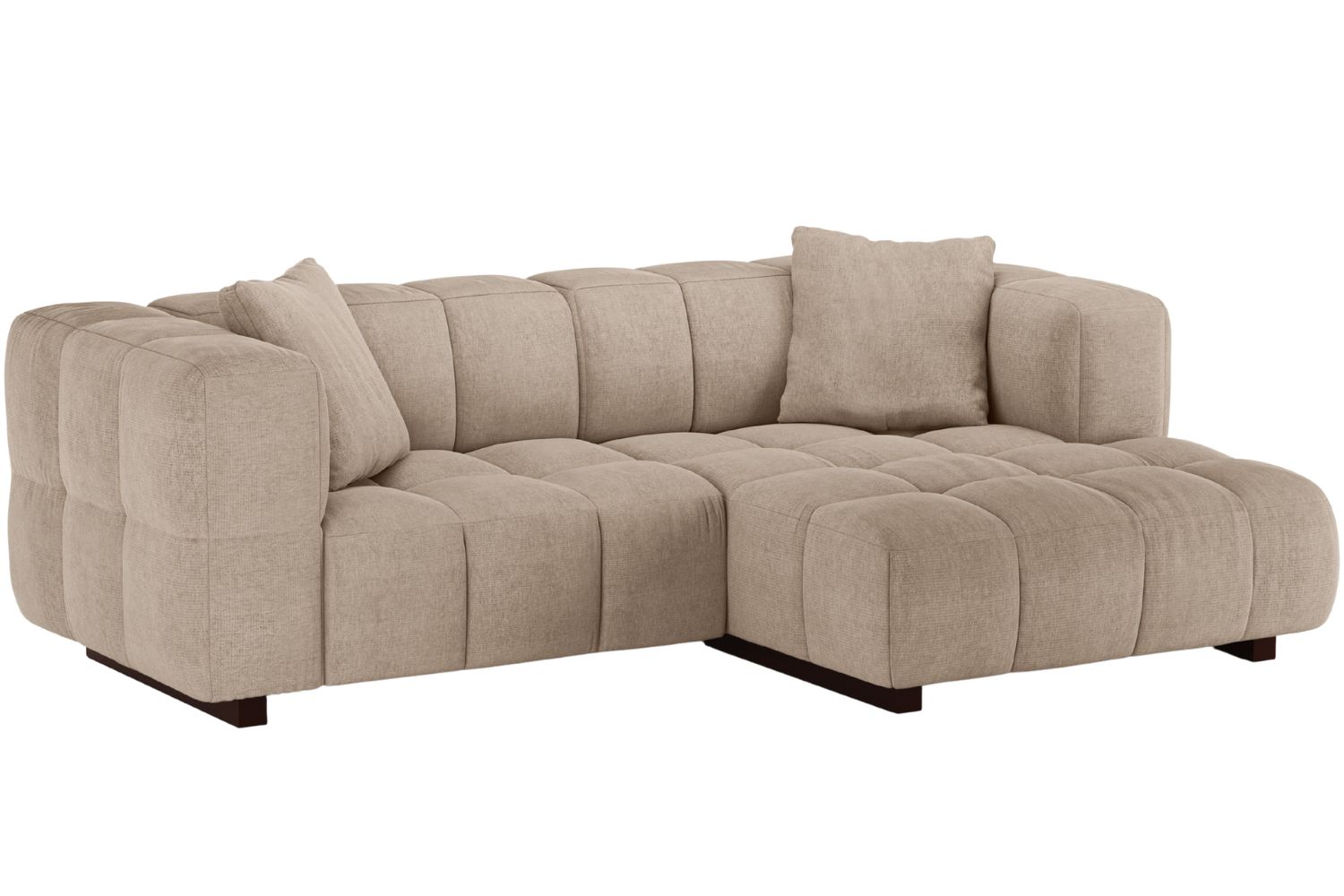 Micadoni B&eacute;žov&aacute; rozkl&aacute;dac&iacute; pohovka Puma 260 cm, prav&aacute;