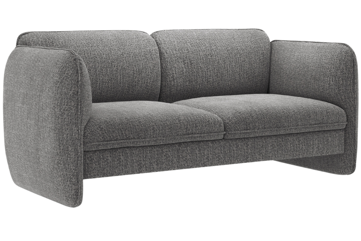 Micadoni Tmavě &scaron;ed&aacute; dvoum&iacute;stn&aacute; pohovka Georgia 168 cm