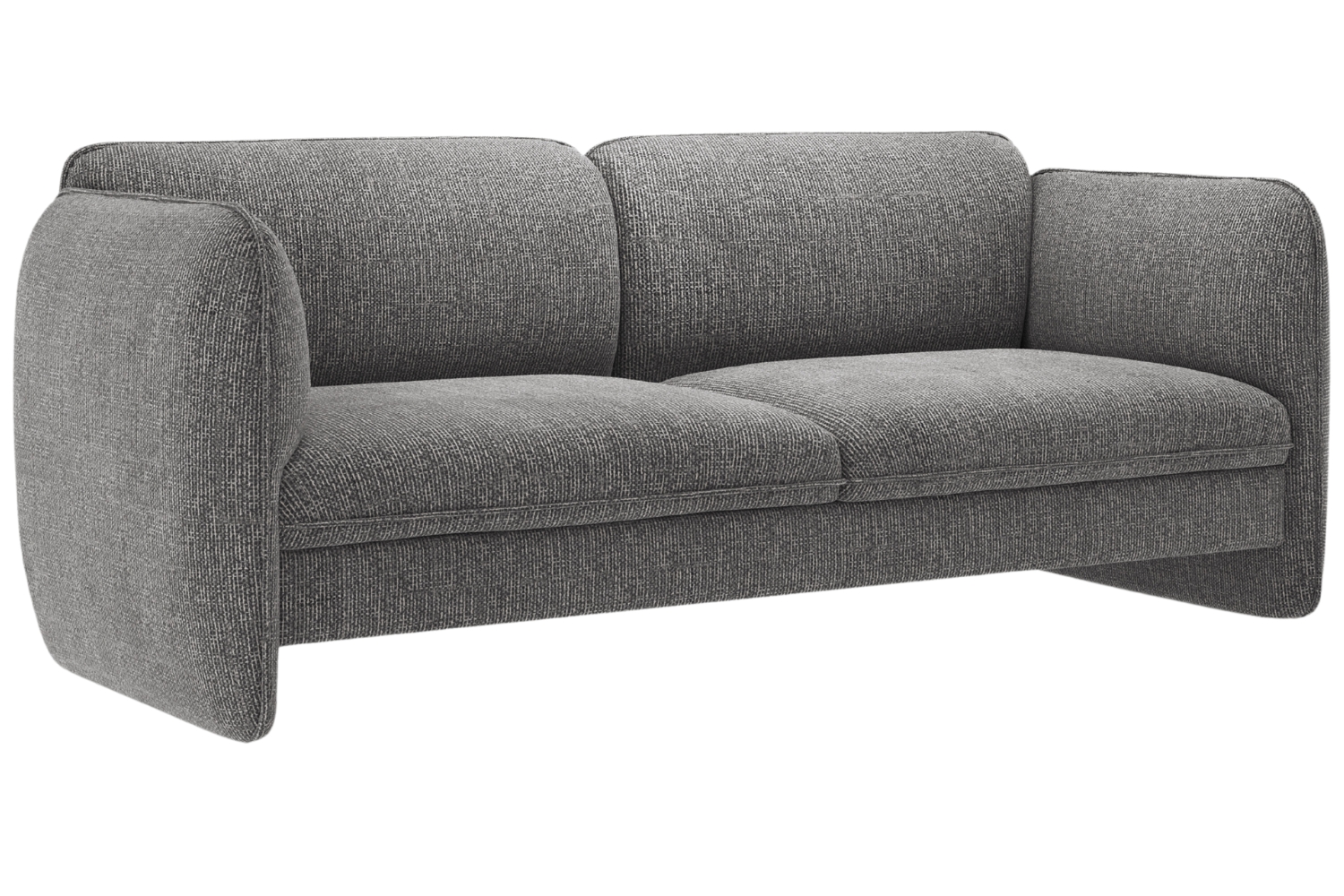 Micadoni Tmavě &scaron;ed&aacute; trojm&iacute;stn&aacute; pohovka Georgia 204 cm