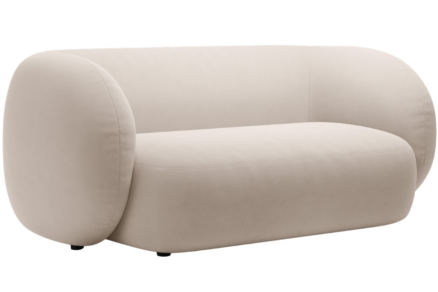 Micadoni B&eacute;žov&aacute; sametov&aacute; dvoum&iacute;stn&aacute; pohovka Kate 183 cm