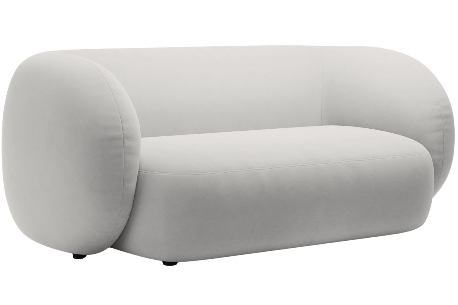 Micadoni Světle &scaron;ed&aacute; sametov&aacute; dvoum&iacute;stn&aacute; pohovka Kate 183 cm