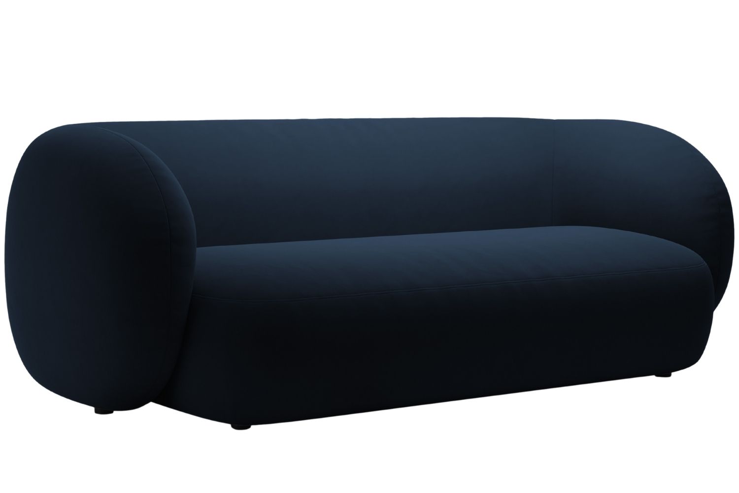 Micadoni Kr&aacute;lovsky modr&aacute; sametov&aacute; trojm&iacute;stn&aacute; pohovka Kate 213 cm