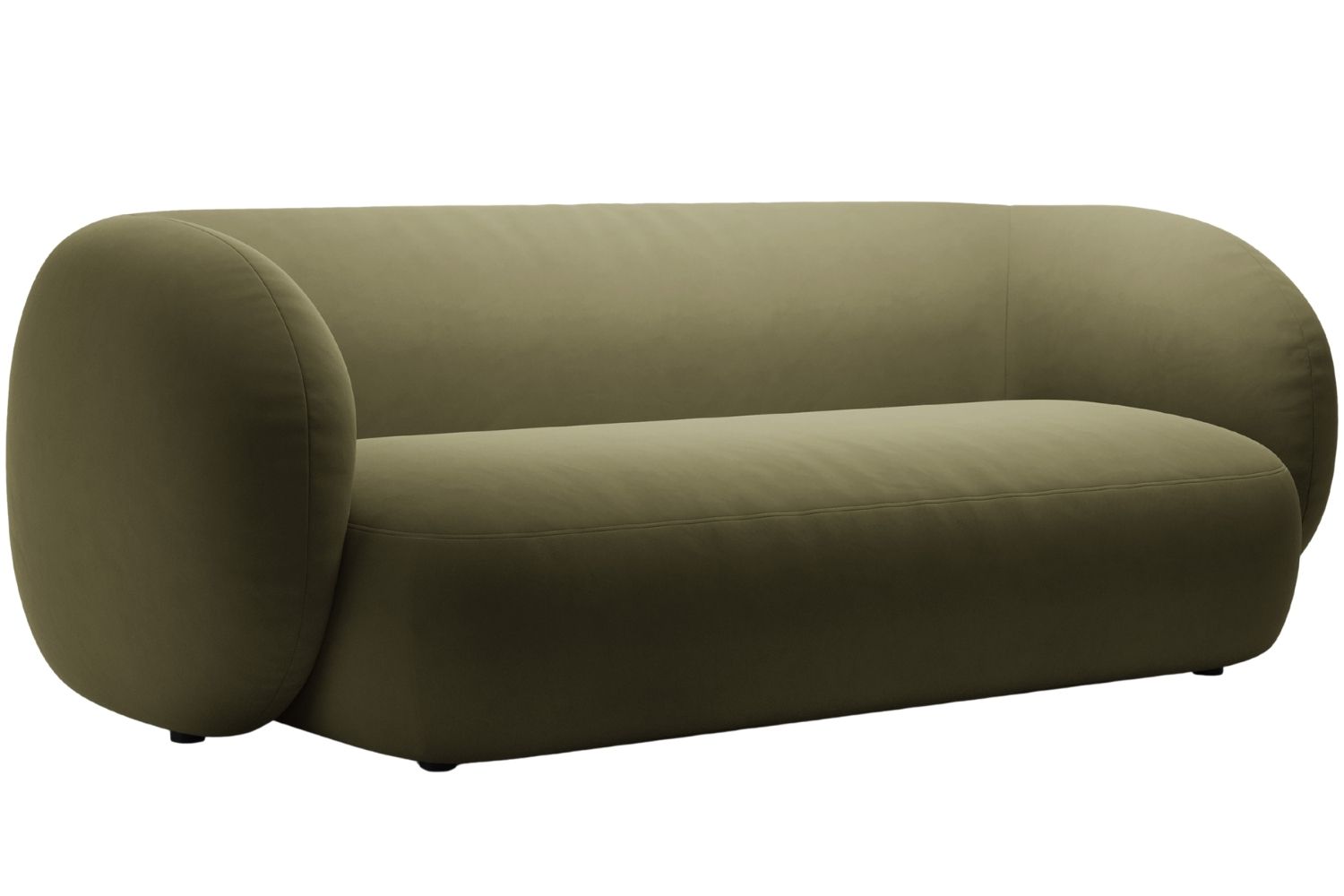 Micadoni Zelen&aacute; sametov&aacute; trojm&iacute;stn&aacute; pohovka Kate 213 cm