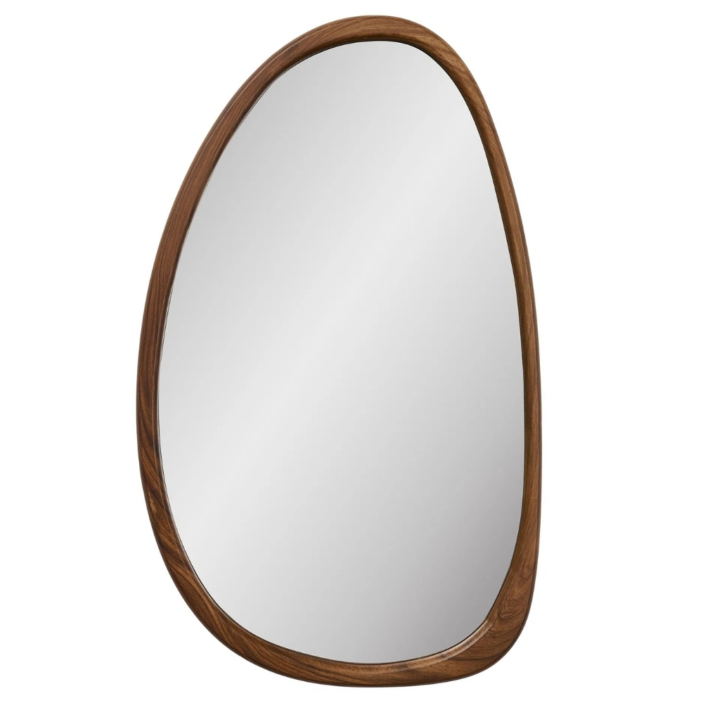 Nordic Living Hnědé závěsné zrcadlo Luxor 64,5 x 38,5 cm